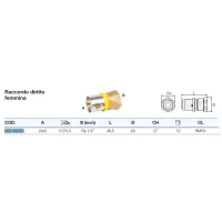 Raccordo diritto femmina 20x2 x 1/2" - Pexal Gas - raccordo a pressare VS0180321