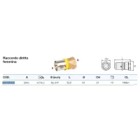 Raccordo diritto femmina 26x3 x 3/4" - Pexal Gas - raccordo a pressare VS0180335