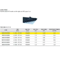 60010101 CLIMA STRONG Pannello isolante EPS, passo 5 cm, rivestimento rinforzato PS - h. 10/33 - EPS 200 - dim. utili 1400x800 mm 6001010101001