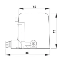 580T attuatore elettrotermico a due posizioni per valvole di zona Serie 561T, 560T, 571T - Microinterruttore ausiliario normalmente aperto (NA) - 230V 580T220VX