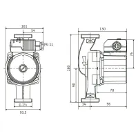 Star-Z 25/2 EM interasse 180 mm G 1"1/2 circolatore standard singolo a rotore bagnato con attacchi filettati 4029062