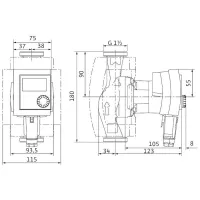 Stratos PICO 25/1-4 interasse 180 mm G 1"1/2 pompa riscaldamento alto rendimento 4132462-