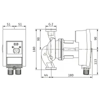 Yonos MAXO 30/0,5-10 PN 10 interasse 180 mm ø2" Circolatore standard singolo a rotore bagnato con attacchi filettati 2120643