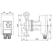 Yonos MAXO 30/0,5-12 PN 10 interasse 180 mm ø2" Circolatore standard singolo a rotore bagnato con attacchi filettati 2120644