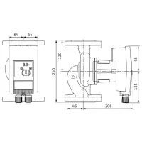 Yonos MAXO 50/0,5-8 PN 6/10 interasse 240 mm DN 50 Circolatore standard singolo a rotore bagnato con attacchi flangiati 2120649