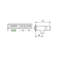 MAGIC rubinetto miscelatore a parete temporizzato con comando a pulsante R701