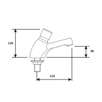 Magic miscelatore lavabo con comando a pulsante R710