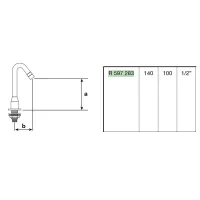 Bocca di erogazione ø 22 fissa per lavabo R597283