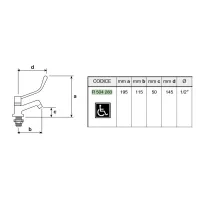 Miscelatore per lavabo con leva a gomito R504283