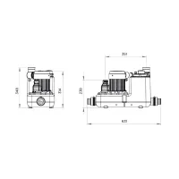 SANICOM 1 stazione di sollevamento per acque di scarico provenienti da cucina, bagno (senza WC) o lavanderia SCOM1