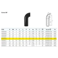 Curva 90° polietilene PEHD ø75 mm VS0302009