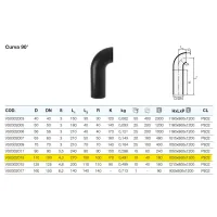 Curva 90° polietilene PEHD ø110 mm VS0302013