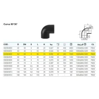 Curva 88°30' polietilene PEHD ø50 mm VS0304003