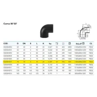 Curva 88°30' polietilene PEHD ø75 mm VS0304007