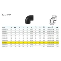 Curva 88°30' polietilene PEHD ø110 mm VS0304011