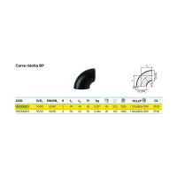 Curva ridotta 90° PEHD ø 50x40 mm VS0308001