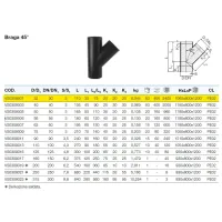 Braga 45° polietilene PEHD ø32 mm VS0309001