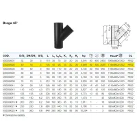 Braga 45° polietilene PEHD ø40 mm VS0309003