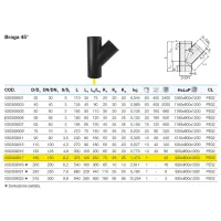 Braga 45° polietilene PEHD ø160 mm VS0309017