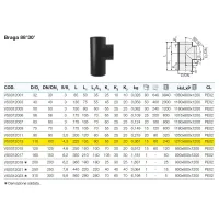 Braga 88°30' polietilene PEHD ø110 mm VS0312013