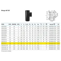 Braga 88°30' polietilene PEHD ø160 mm VS0312017