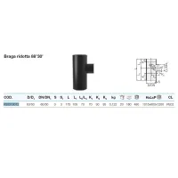 Braga ridotta 88°30' polietilene PEHD ø63/50 mm VS0313012