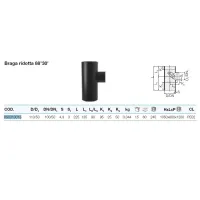 Braga ridotta 88°30' polietilene PEHD ø110/50 mm VS0313013