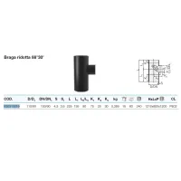 Braga ridotta 88°30' polietilene PEHD ø110/90 mm VS0313019