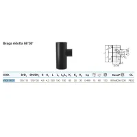 Braga ridotta 88°30' polietilene PEHD ø125/110 mm VS0313021