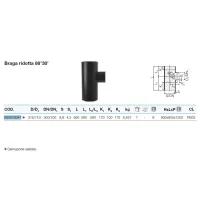 Braga ridotta 88°30' polietilene PEHD ø315/110 mm VS0313041