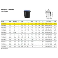 Bicchiere a innesto con tappo polietilene PEHD ø32 mm VS0324000