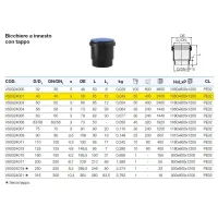 Bicchiere a innesto con tappo polietilene PEHD ø40 mm VS0324001