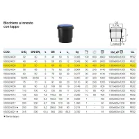 Bicchiere a innesto con tappo polietilene PEHD ø50 mm VS0324003