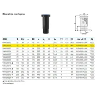 Dilatatore con tappo polietilene PEHD ø40 mm VS0328001