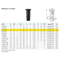 Dilatatore con tappo polietilene PEHD ø50 mm VS0328003