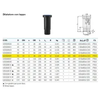 Dilatatore con tappo polietilene PEHD ø63 mm VS0328005