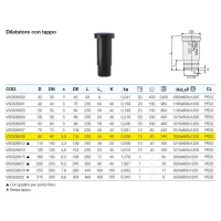 Dilatatore con tappo polietilene PEHD ø90 mm VS0328009