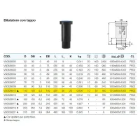 Dilatatore con tappo polietilene PEHD ø110 mm VS0328012