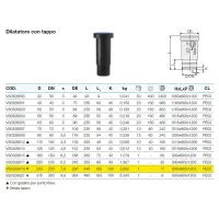 Dilatatore con tappo polietilene PEHD ø250 mm VS0328019