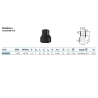 Riduzione concentrica polietilene PEHD ø110/50 mm VS0336023