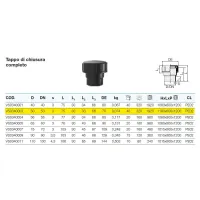 Tappo di chiusura completo polietilene PEHD ø50 mm VS0340003