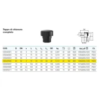 Tappo di chiusura completo polietilene PEHD ø63 mm VS0340005