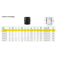 Colletto di fissaggio polietilene PEHD ø40 mm VS0344001