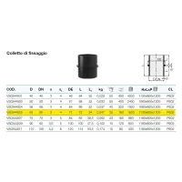 Colletto di fissaggio polietilene PEHD ø63 mm VS0344005