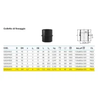 Colletto di fissaggio polietilene PEHD ø110 mm VS0344011