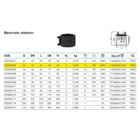 Manicotto elettrico ø50 mm polietilene PEHD VS0350003