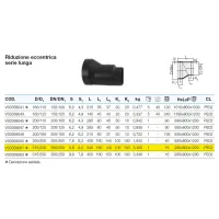 Riduzione eccentrica serie lunga ø315/200 mm polietilene PEHD VS0358061