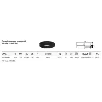 Guarnizione ø125 per manicotti, sifoni e curve WC VS0386001