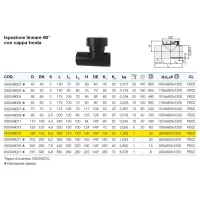 Ispezione lineare 90° con cappa tonda polietilene PEHD ø160 mm VS0348015