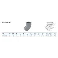 HTB curva 45° ø32 gamma PP3 VS0504005